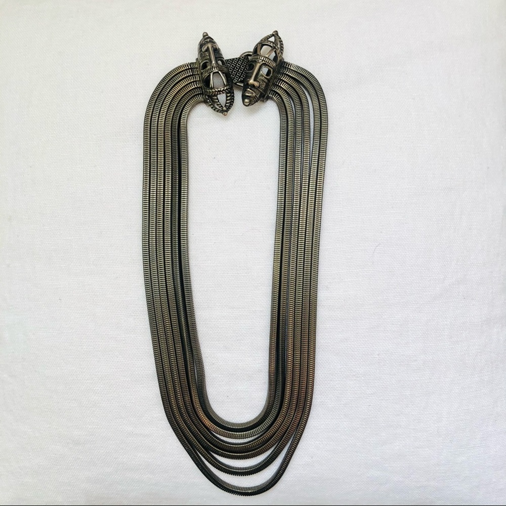 Rare Dominique Aurientis Paris mask necklace